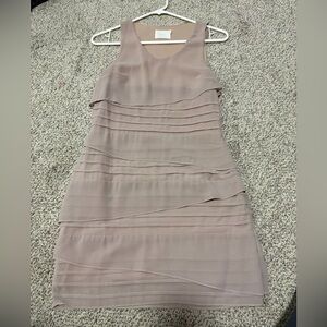 Lush Mauve Layered Mini Dress